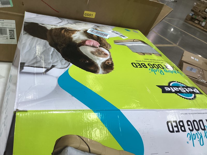 Condition photo showing As Is for PetSafe Happy Ride Car Dog Bed - Best for Bench Seats - Fits Cars, Trucks, Minivans and SUVs - Comfortable and Machine Washable - Durable Vehicle Pet Bed - Grey Bench Grey