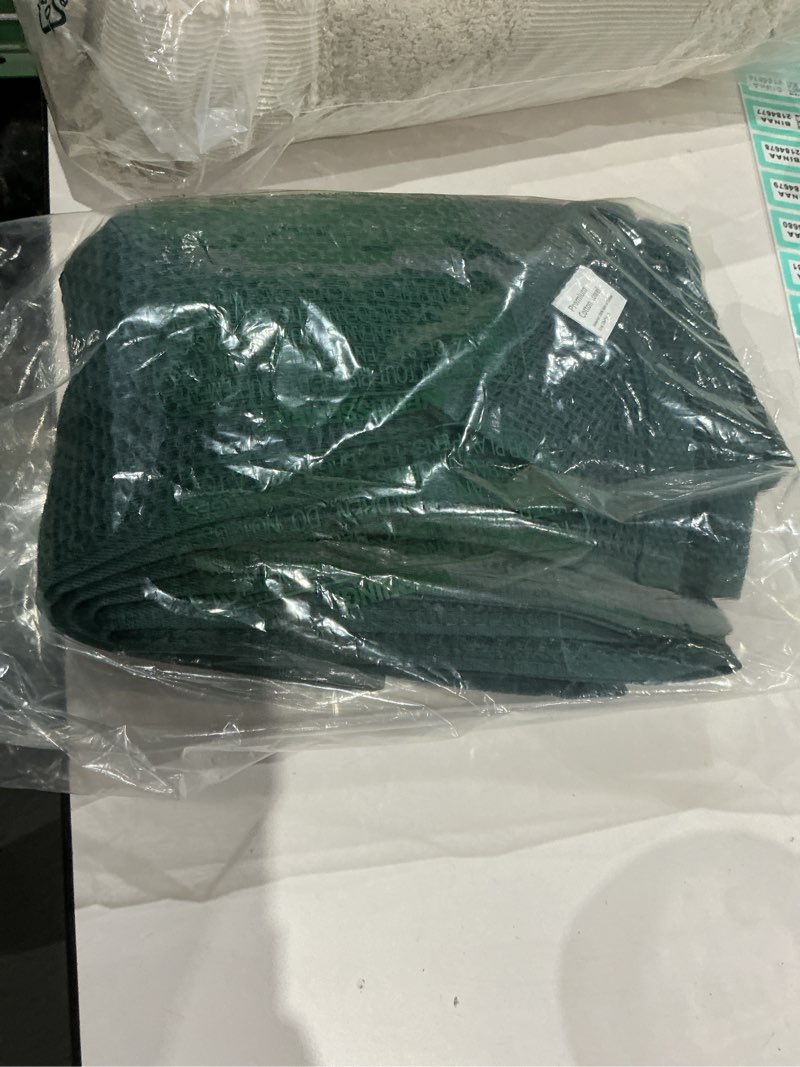 Condition photo showing Good Condition for Homaxy 100% Cotton Waffle Weave Kitchen Dish Towels, Ultra Soft Absorbent Quick Drying Cleaning Towel, 13 x 28 Inches, 4-Pack, Blackish Green Blackish Green 13 x 28 - 4 Pack