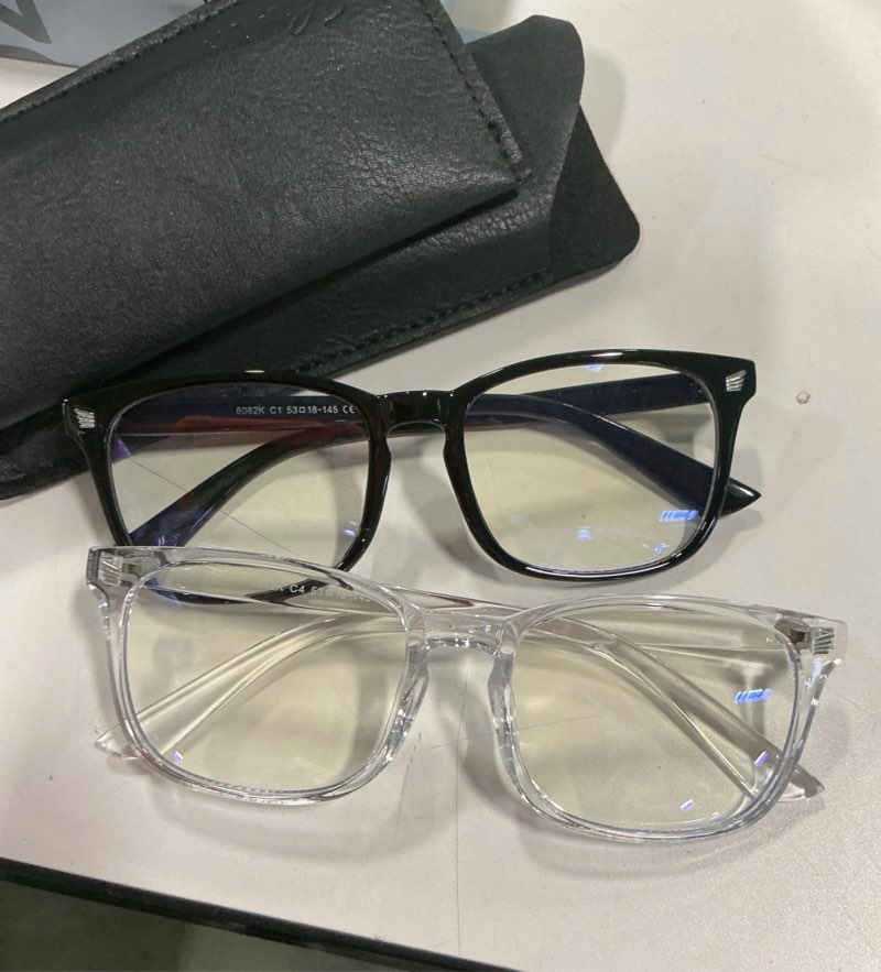 livho High Tech Blue Light Glasses - Advanced 99% Blue Light Blocking Computer Glasses - Anti Eyestrain & UV Glare Protection Assorted designs 2 pcs)