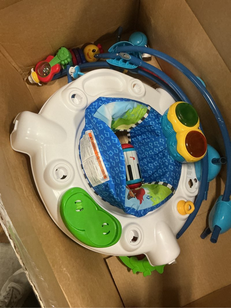 Condition photo showing As Is for Baby Einstein Neighborhood Symphony Activity Baby Jumper Activity Center, Infant Entertainer with Lights and Melodies, Age 6 Months +, Max Weight 25 lbs., Unisex