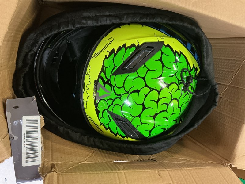 Condition photo showing Good Condition for triangle motorcycle helmets full face helmet for adults men and women dual visor with internal sunshield dot approved (glossy yellow, medium) medium glossy yellow