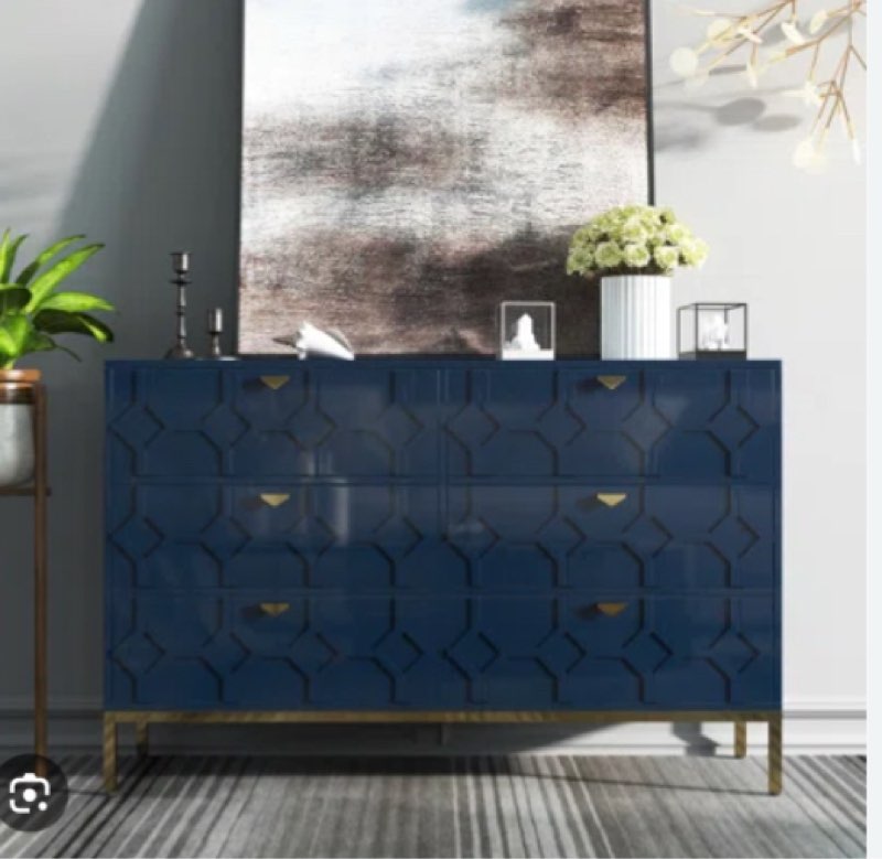 bailes high gloss 3 - door accent cabinet