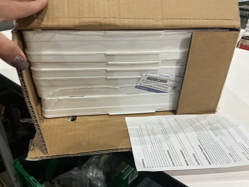 Condition photo showing Good Condition for olarhike 144qt lockable storage bins with lids - folding storage box with doors and wheels, collapsible plastic bins for closets, stackable organizer and containers, gifts, 3 pack cubes 48qt-white 3pack