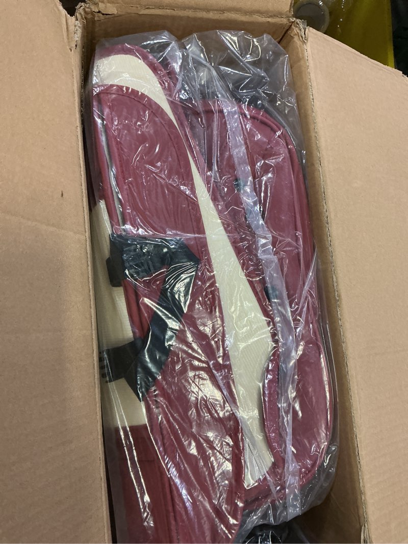 Condition photo showing Good Condition for florich car seat covers full set, leather seat cover, front and rear seat covers 5 seats, waterproof car seat cushion protector accessories for sedan suv pick-up truck (red&black, full set) red&black fullset