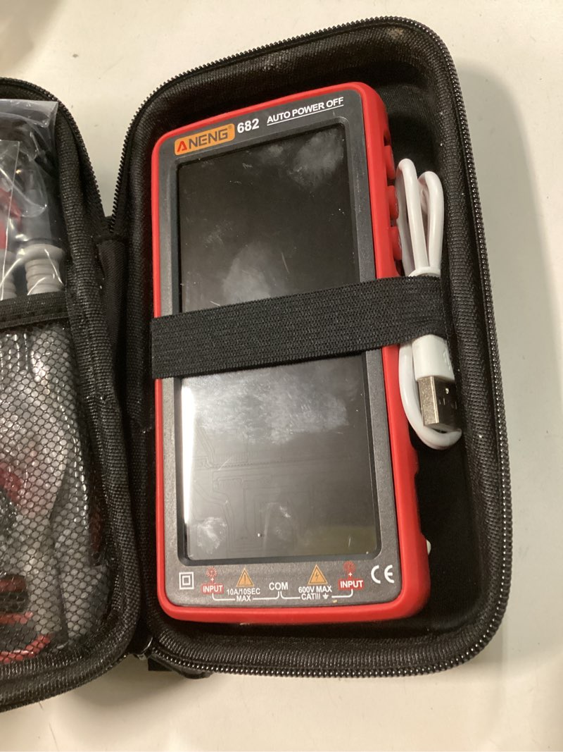 Condition photo showing As Is for ANENG Multimeter Tester Color LCD TRMS Auto-Ranging 6000 Counts Voltmeter Smart Rechargeable Meter Measures AC/DC Current,NCV,Voltage,Ohm,Amp,Resistance,Diodes,Countinuity,Capacitance,Temperature 682 Backlit Color Screen