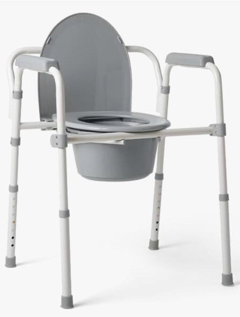 Folding Steel Bedside Commode