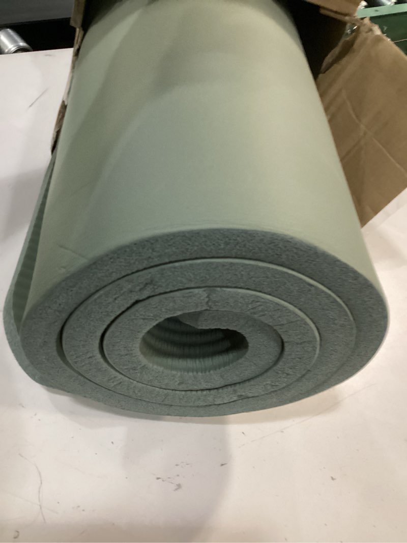 Condition photo showing Good Condition for Retrospec Solana Yoga Mat 1" Thick With Nylon Strap For Men & Women - Non Slip Exercise Mat For Home Yoga, Pilates, Stretching, Floor & Fitness Workouts Sage 1 inch
