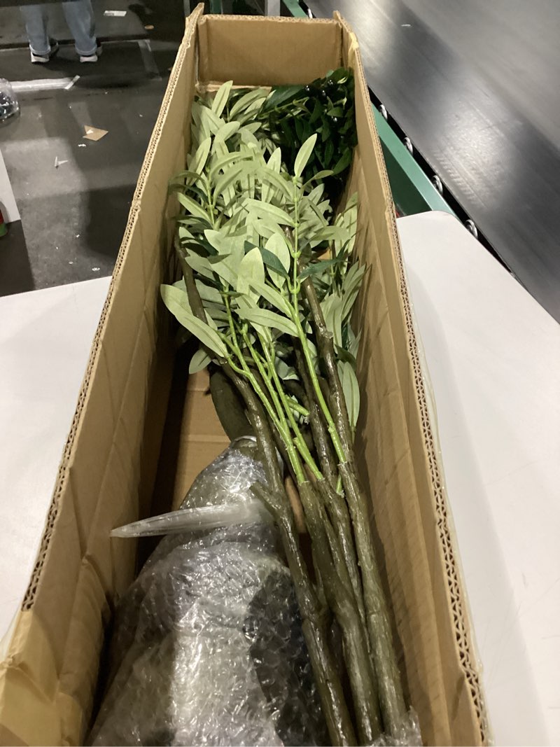 Condition photo showing New/Like New for Faux Olive Tree 5.5ft(66in) Tall Artificial Plant Indoor Decor Large Realistic Potted Fake Modern Greenery with Natural Wood Branches and Green Leaves for Home Living Room,Bedroom,Office Decor. Olive Tree(1) 5.5ft
