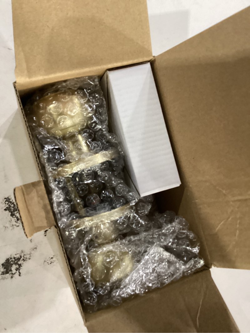 Condition photo showing New/Like New for goldenwarm gold passage door knobs,closet door knobs interior, passage door knobs set for hallway closet brushed brass door knob handles passage gold