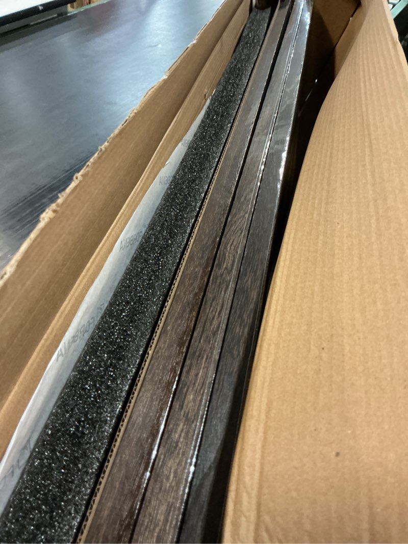 Condition photo showing New/Like New for Forbena Floating Book Shelves for Wall Set of 3, 36 Inches Long Wall Bookshelf for Bedroom, Large Wood Heavy Duty Hanging Bookshelves for Books, Living Room Decor, Closet Storage (Rustic Brown)