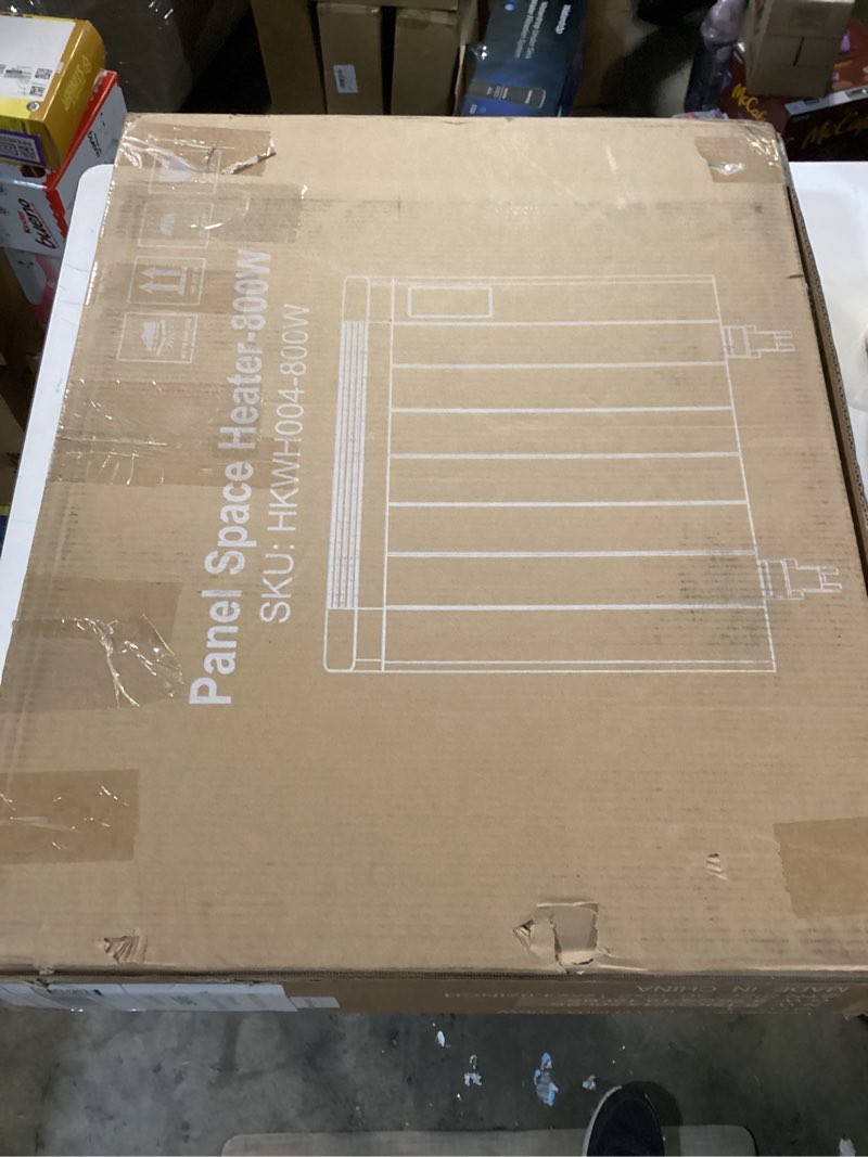 Condition photo showing New/Like New for 800W Plug-in Convection Electric Panel Wall Heaters for Indoor Use, Quiet Fan-less Design, Freestanding/Wall Mount Space Heater With Adjustable Thermostat, 24H Timer, Digital Display(White)