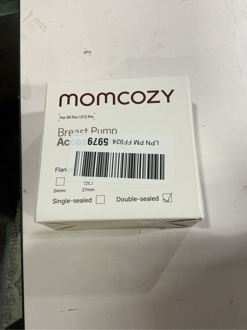 Condition photo showing New/Like New for Momcozy Original S9 Pro/S12 Pro Replacement Accessories, Only Compatible with Momcozy S9 Pro/S12 Pro Breast Pump NOT for S9/S12(Double-Sealed Flange 27mm,1 Pack) DL 27mm (1-Pack) Transparent