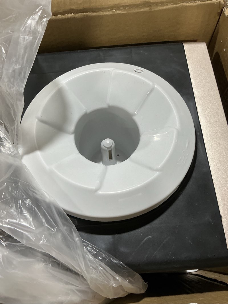 Condition photo showing As Is for housiwill hot and cold countertop water dispenser, top-loading water cooler for 1.2 to 5 gallon bottles, with rotating dual spout, no-press dispensing, visual door cover for kitchen, home, bedside.