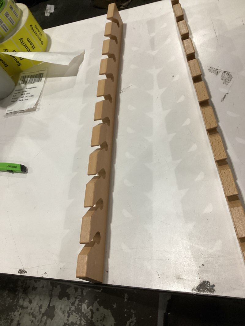 Condition photo showing Good Condition for Solid Wood Hat Rack for Wall (2 Pack) - 20 Baseball Cap Organizer - Premium Beech Hat Holder & Vertical Display - Heavy Duty Hat Hangers for Closet, Door, Mens Room Decor (Natural) Pack of 2