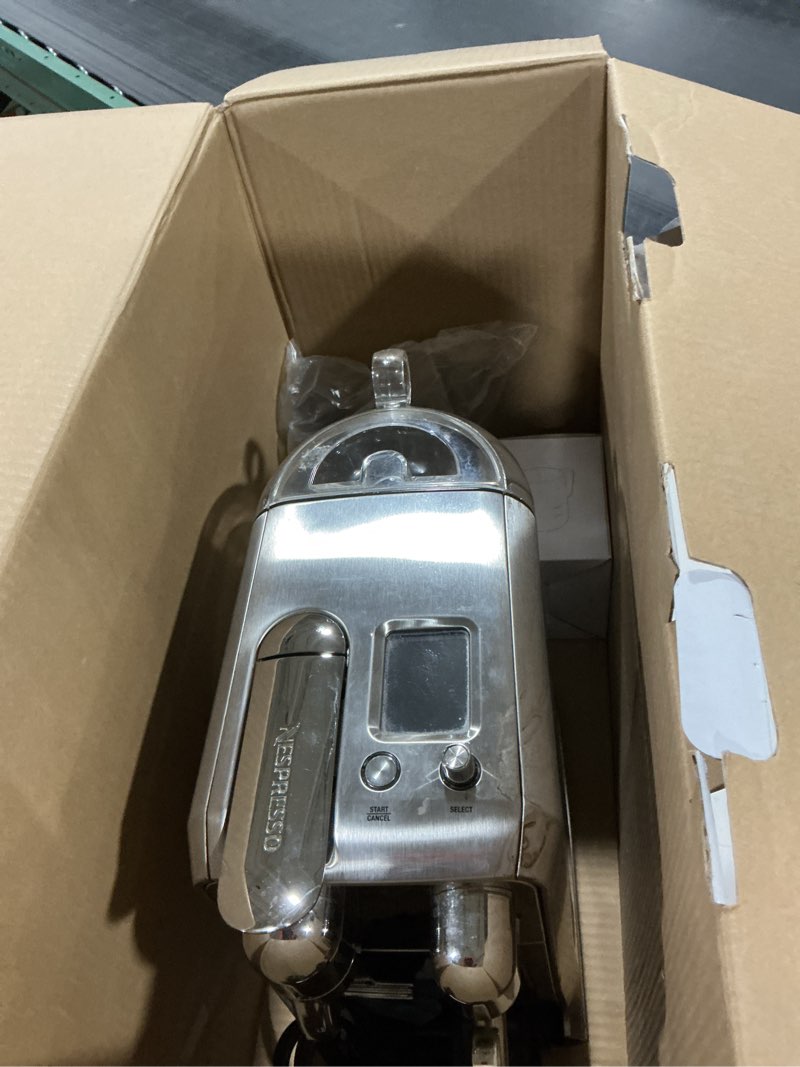 Condition photo showing As Is for Nespresso Creatista Plus Espresso Machine by Breville, Brushed Stainless Steel