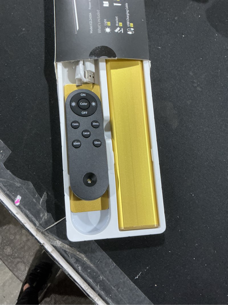 Condition photo showing Good Condition for EZVALO Picture Light for Wall, 4800mAh Rechargeable Wireless Remote Lights, 16'' Dimmable Magnetic LED Art Painting Light with 3 Color Temps, Display for Gallery, Living Room, Bedroom, Hallway (Gold) Gold 1Pack-16in