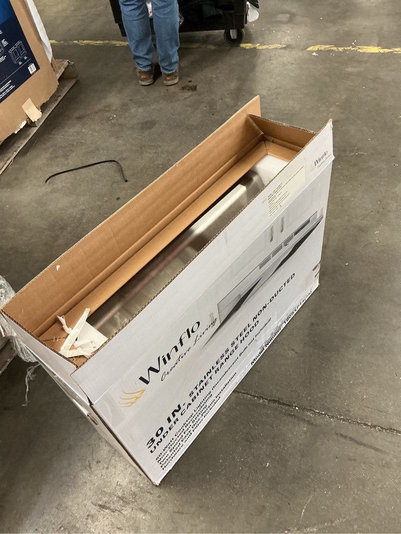 Condition photo showing New/Like New for Winflo-30-in-Ductless-Stainless-Steel-Undercabinet-Range-Hood-Common-30-in-Actual-29-8-in/1001729744"