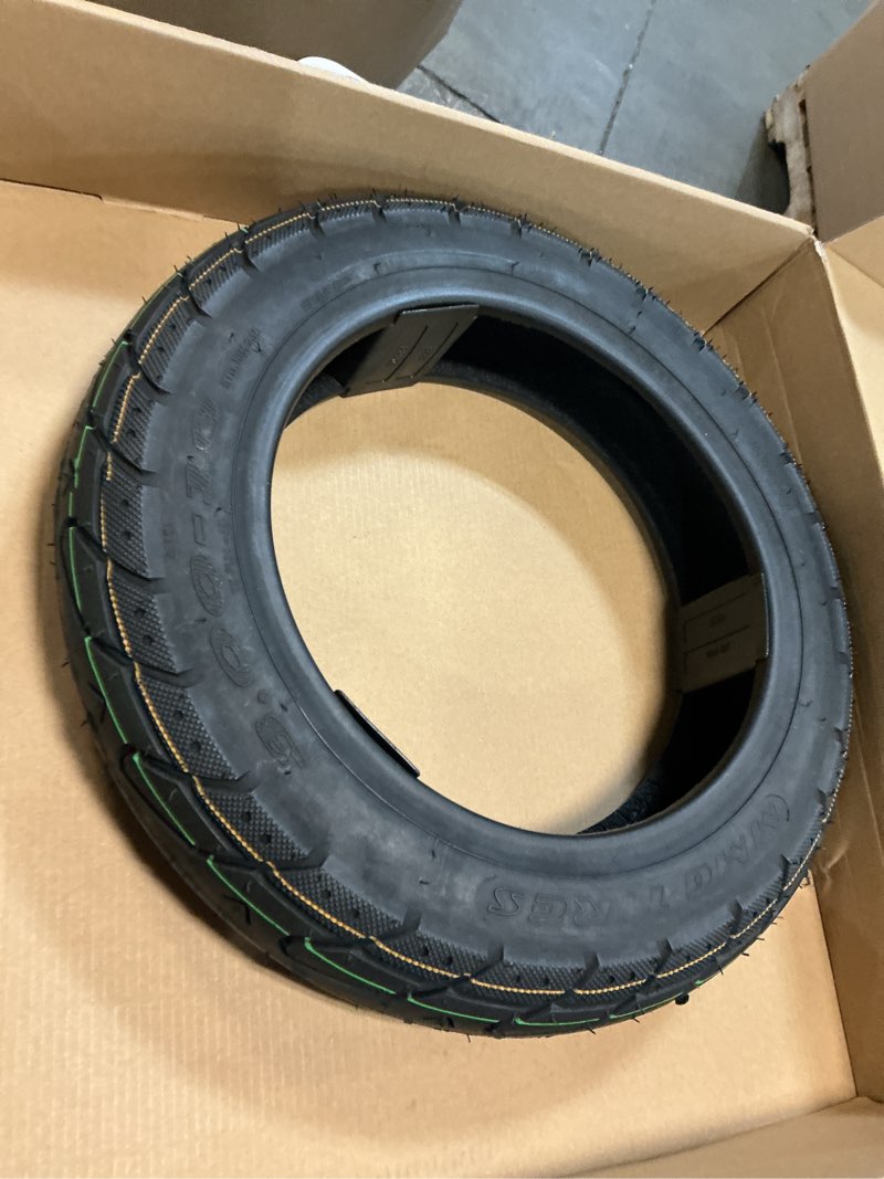 Condition photo showing Good Condition for 90/90-12 tubeless front or rear scooter tire 12 inches rim?90/90/12 tubeless wear-resistant tire with anti-slip street tread, 90 90 12 stab-resistant, 300 kpa 59j, high grip tread