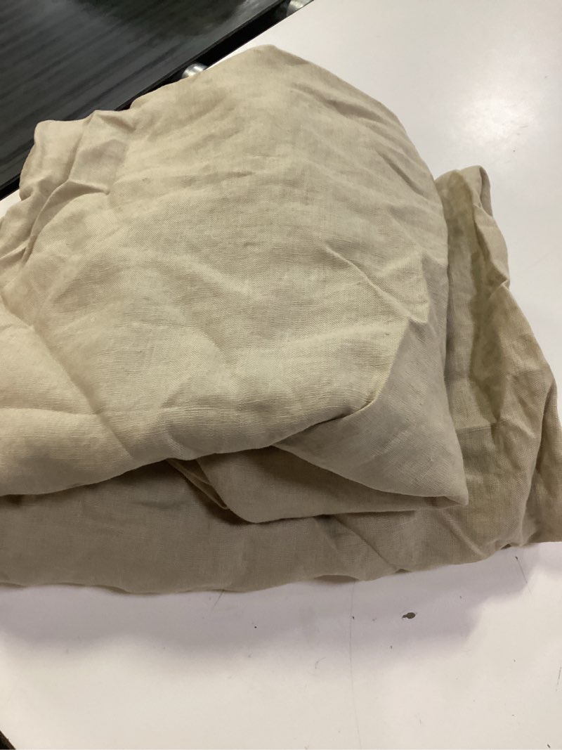 Condition photo showing Good Condition for european linen sham set, king, toffee