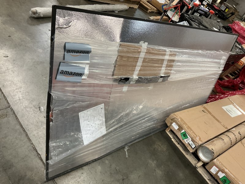 Condition photo showing As Is for VIZ-PRO Magnetic Dry Erase White Board, 96 X 48 Inches, Black Aluminium Frame