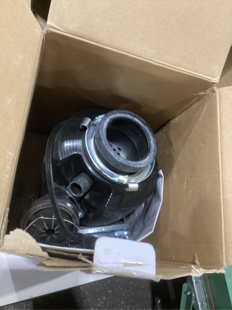 Condition photo showing As Is for insinkerator evolution 1hp 1 hp, advanced series continuous feed food waste garbage disposal, gray