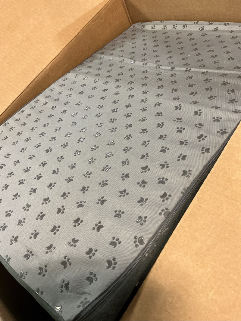 Condition photo showing As Is for 3 steps high density foam dog stairs ramps,non-slip pet steps for older dogs,pet with joint pain, sofa bed ladder for cats