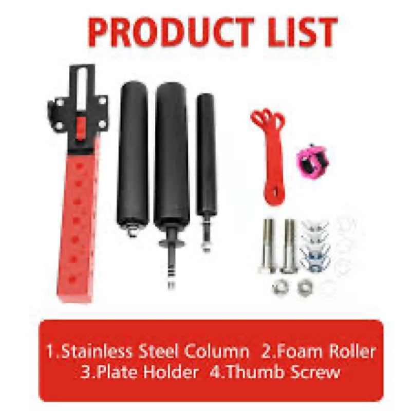 EVERYMATE Seated Leg Strength Extension and Curl Athletic Practice Machine,Adjustable Leg Fitness Equipment Attachment, Fitness Squat Rack Accessories( 5/8 inch Aperture Rack Hole-RED)