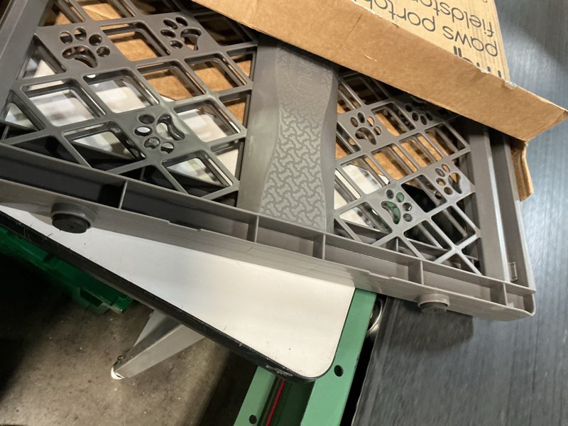 Condition photo showing Good Condition for mypet north states paws portable pet gate: 26-40" wide. pressure mount. no tools needed. made in usa, 23" tall, expandable, durable dog gates for doorways, fieldstone gray