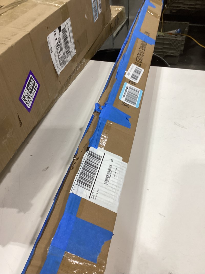 Condition photo showing As Is for Brass Double Curtain Rods 72 to 144 Inches (6-12 Feet),1-Inches Front and 5/8 Inches Back Adjustable End Cap Double Window Drapery Rod for Drapes and Curtains 72-144" Brass