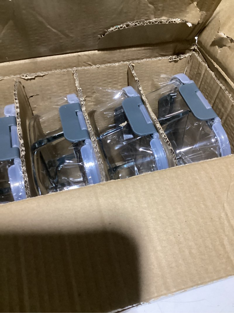 Condition photo showing Good Condition for M MCIRCO [5-Pack, 36 oz] Glass Meal Prep Containers 3 Compartment with Lids, Glass Lunch Containers,Food Prep Lunch Box,Bento Box,Microwave, Oven, Freezer, Dishwasher (4.5 Cups) Gray