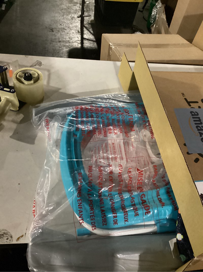 Condition photo showing Good Condition for smart steps trend activity walker and entertainer with removeable toys, large tray, cup holder, adjustable height and flat fold frame for storage, ages 6 months +, space walk navy