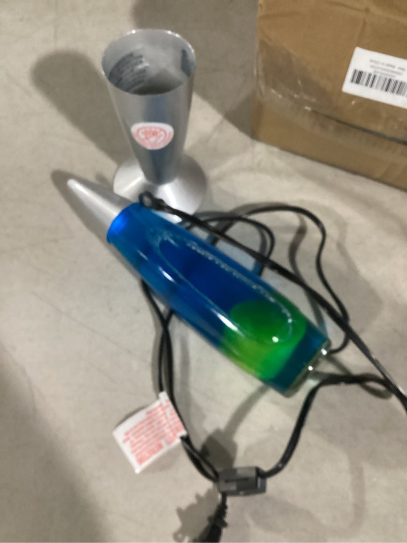 Condition photo showing Good Condition for JAMBO 16" Beautiful Lamp- Blue with Yellow/Green Wax, Relaxing Liquid Light, Night Light Nightlight, Home Decor Living Room Office Bedroom Lamp for Adults Teens Kids, Magma Motion