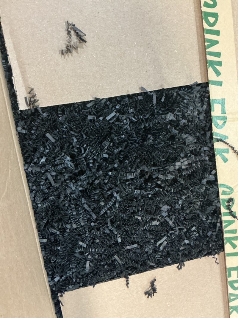 Condition photo showing Good Condition for box usa black crinkle paper filler (10lb) - shredded paper for basket stuffing, shipping, packaging, confetti, crafts & holidays - crinkle cut