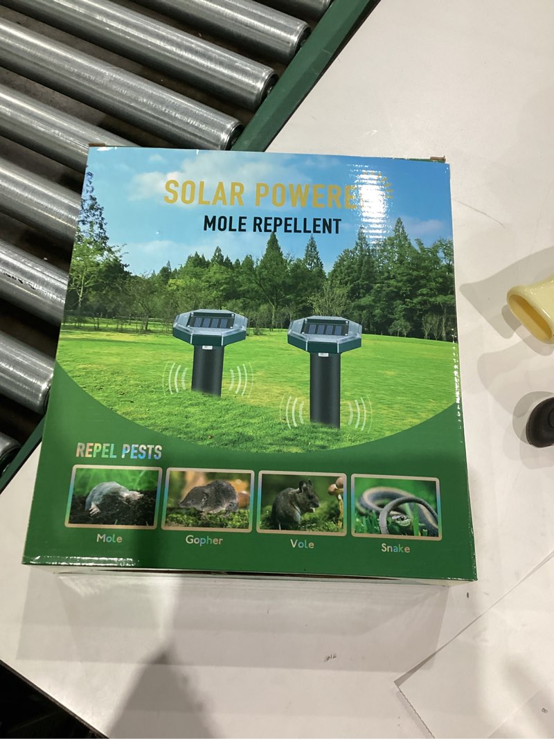 Condition photo showing New/Like New for Ultrasonic Mole Repeller Deterrent Stakes, Sonic Spikes Snake Groundhog Vole Gopher Repellent