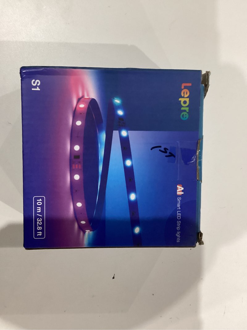 Condition photo showing New/Like New for Lepro S1 AI LED Strip Lights for Bedroom - 32.8ft Smart RGB Light Strips with IC and Rainbow Chasing Effects, Color Segment DIY, Personalized Al Lighting Designer, No Remote, 2.4G Wi-Fi & Bluetooth