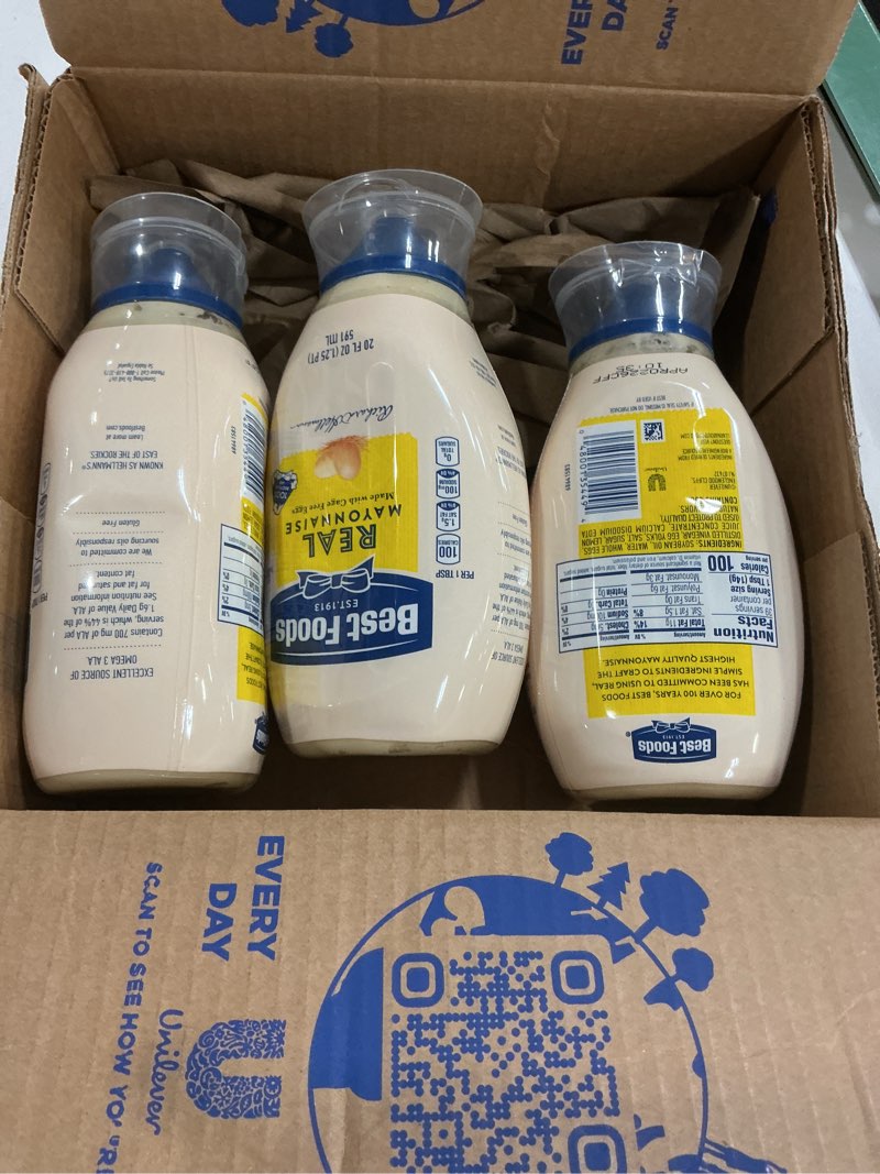 Condition photo showing New/Like New for  Best by: Apr 02/26 Best Foods Real Mayonnaise Squeeze Bottle For a Creamy Sandwich Spread or Condiment Made With Cage-Free Eggs 20 oz