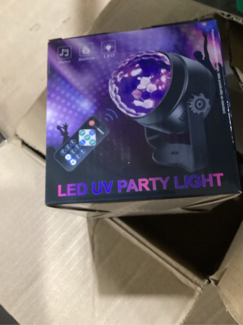 Condition photo showing Good Condition for Litake UV Black Light for Glow Party, Sound Activated Party Light with Remote, LED Disco Ball Strobe Light in Dark Party Supplies, Dj Lighting for Halloween Birthday Home Dance Party Decoration 4 Pack
