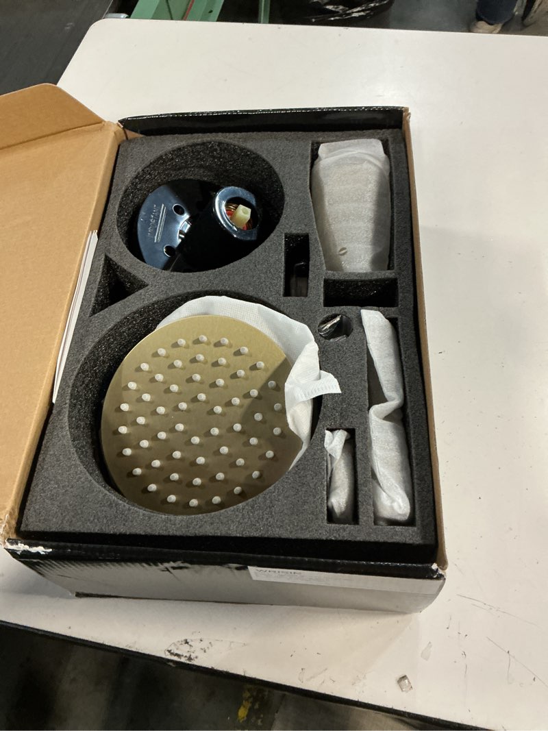 Condition photo showing Good Condition for brushed gold shower faucet set with valve, gold shower head and handle set, brushed gold shower head tub & shower faucet brushed gold