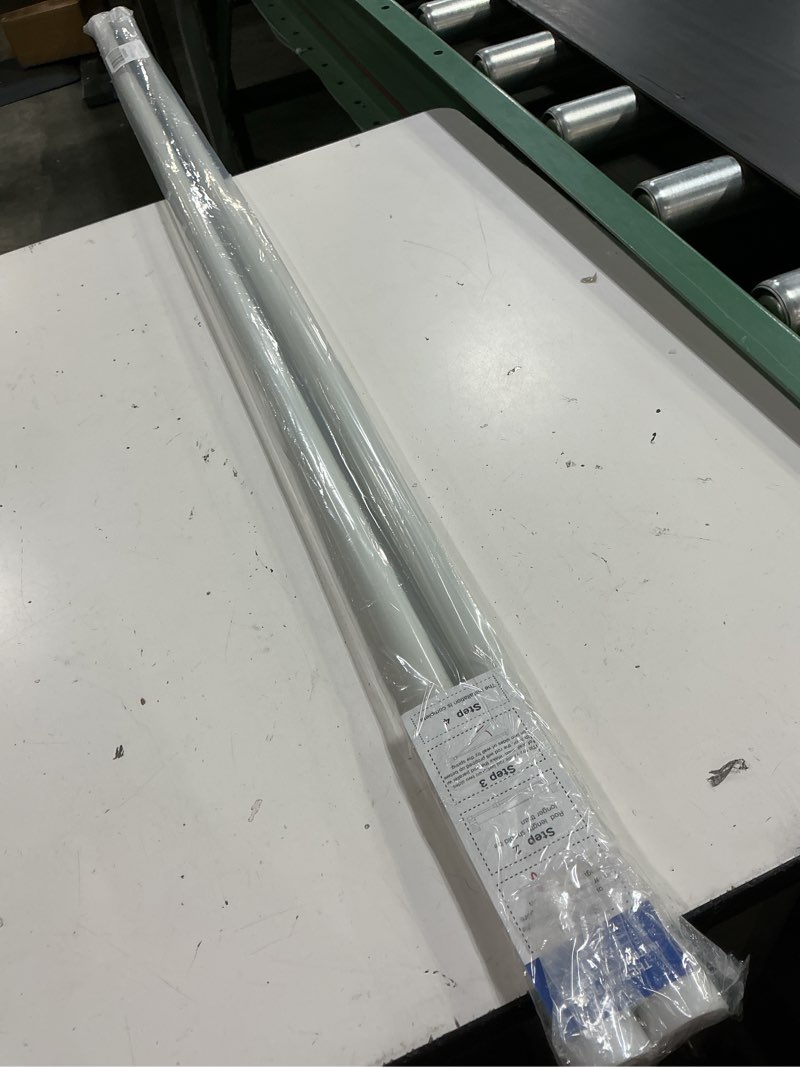 Condition photo showing New/Like New for 2 pack spring tension curtain rods white ajustable 53-98inchs, 0.86inch diameter, extension spring tension rods suitable for use in bathroom window screen curtain wardrobe (white) 53-98" 2