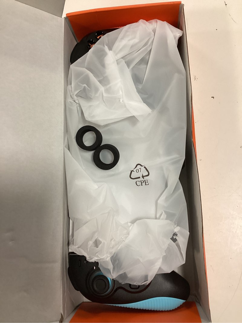 Condition photo showing As Is for saitake switch 2 controller, ergonomically designed replacement for switch 2 pro controller with 9-axis gyro, native c-key chat function, rgb lighting, turbo, macros and other features