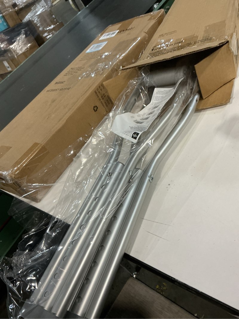 Condition photo showing Good Condition for Medline Aluminum Crutches for Kids, Adults & Seniors, Walking Aid, 300 LB Weight Capacity,1 Pair, Fitting 5'2" - 5'10" Medium, 5'2"-5'10"