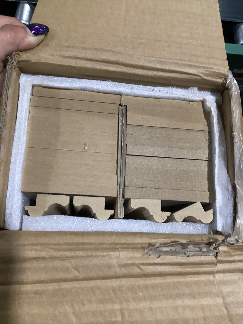 Condition photo showing Good Condition for art3d premade board and batten paintable wainscoting kit, mdf accent wall panel for kitchen bedroom living room home decor covers 189 x 54 in. molding trim slat with edge strip 189 x 54 inch log color