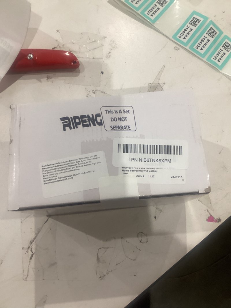 Condition photo showing New/Like New for Ripeng 6 Pcs Boho Nursery Decor Flower Daisy Wall Art 6 Inch Woven Macrame Wall Hanging Bohemian Flower Decor Daisy Nursery for Baby Girls Kids Home Bedroom(Vivid Colors)