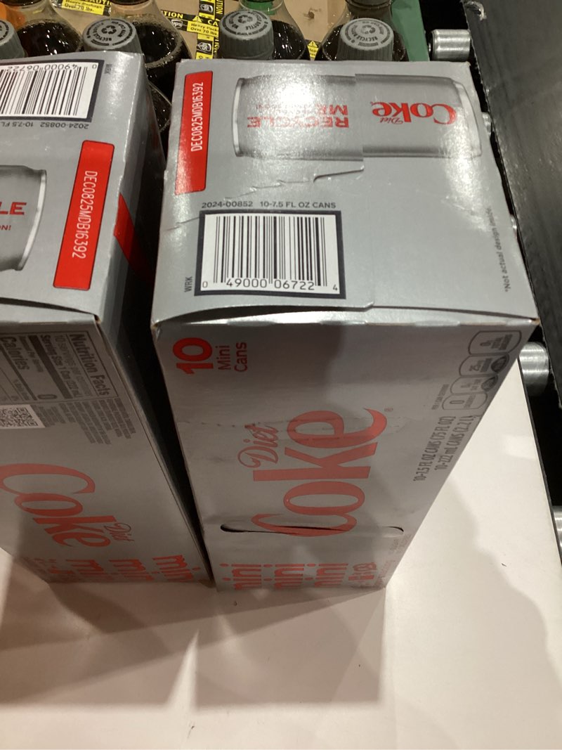 Condition photo showing Good Condition for Diet Coke Diet Cola Soda Fridge Pack  7.5 fl oz Mini Cans  10 Pack