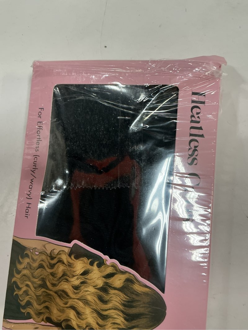 Condition photo showing Good Condition for Heatless Hair Curlers Overnight,No Heat Hair Curlers to Sleep in, Soft Rollers Ribbon Wrap for Long Hair, Heatless Curling Scrunchie Overnight Blowout Curly Sleep Hair Tie for Medium Long (Black)