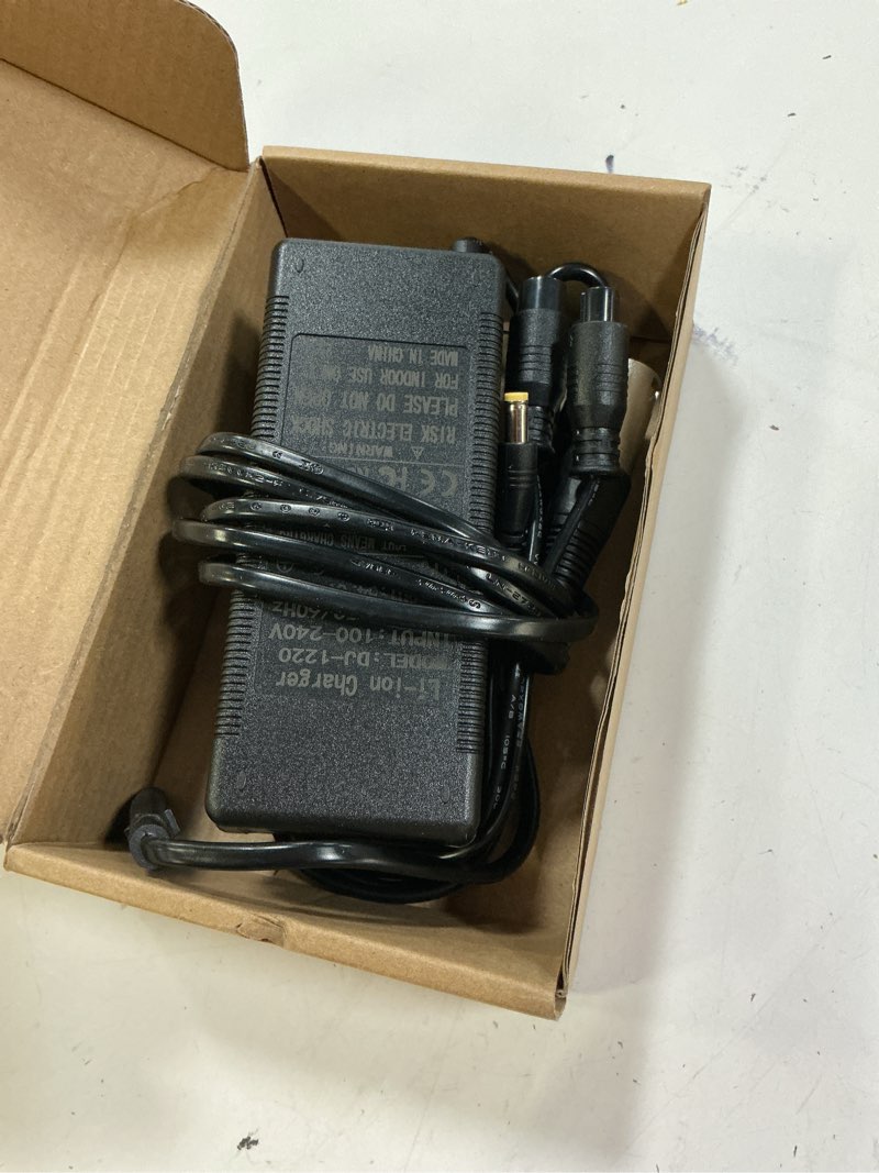 Condition photo showing Good Condition for electric bike charger 48v, 54.6v 2a charger (5 plugs) fast universal for 48v lithium battery, compatible with ebike, one wheel, electric bicycle, rad power bike 54.6v 5plugs