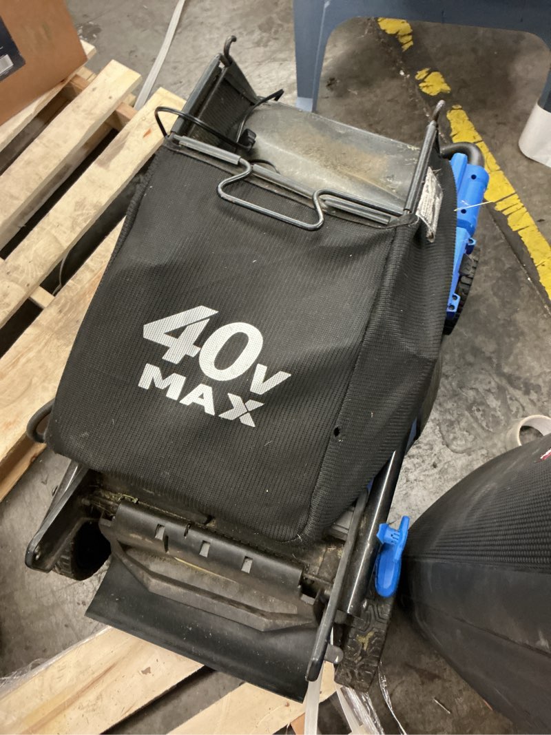 Condition photo showing As Is for kobalt gen4 40-volt, 20-in push battery walk mower with (battery and charger not included)