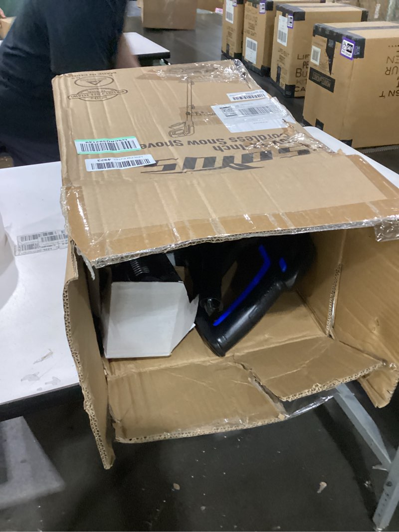 Condition photo showing As Is for Cordless snow shovel