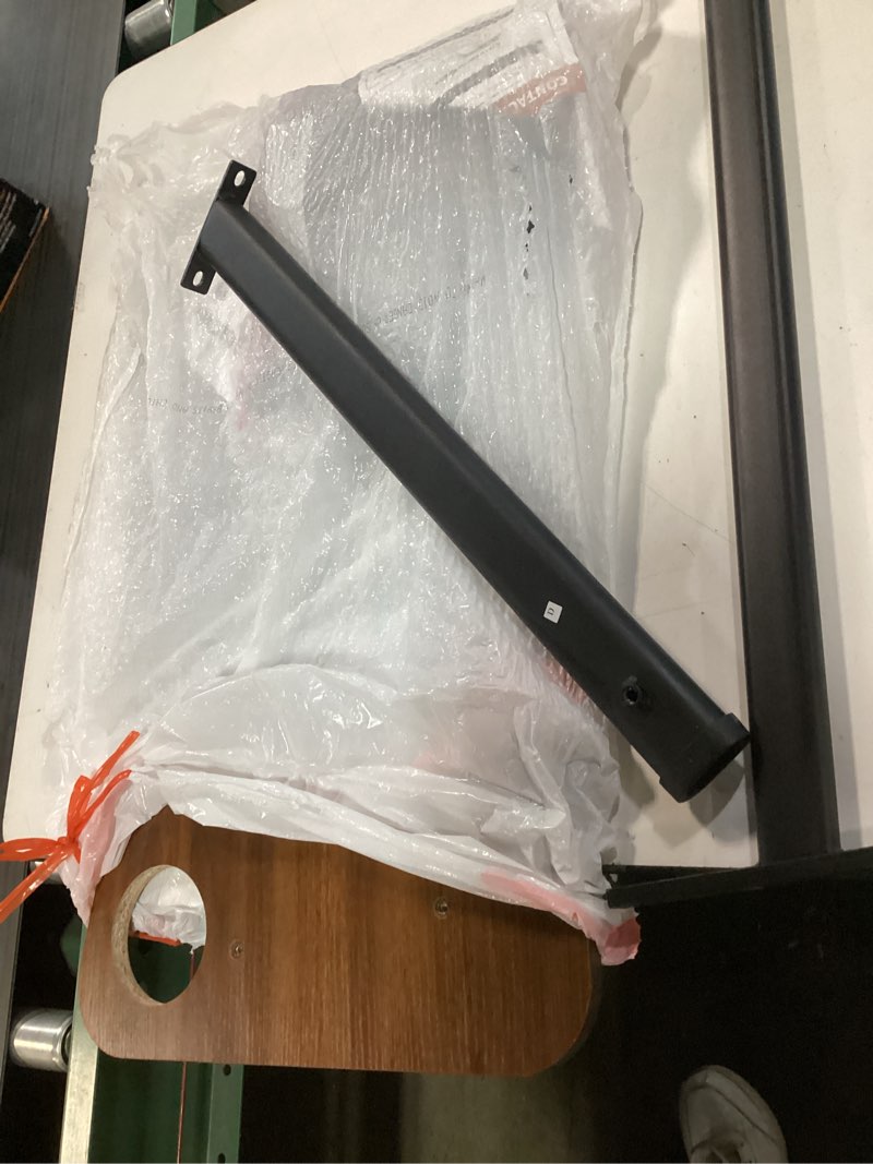 Condition photo showing As Is for Treadmill Desk, Small Standing Desk for Walking Pad, 30-47 Inch Adjustable Height Walking Pad Stand for Treadmill, Portable Standing Table for Bike and Home Office Work - Brown