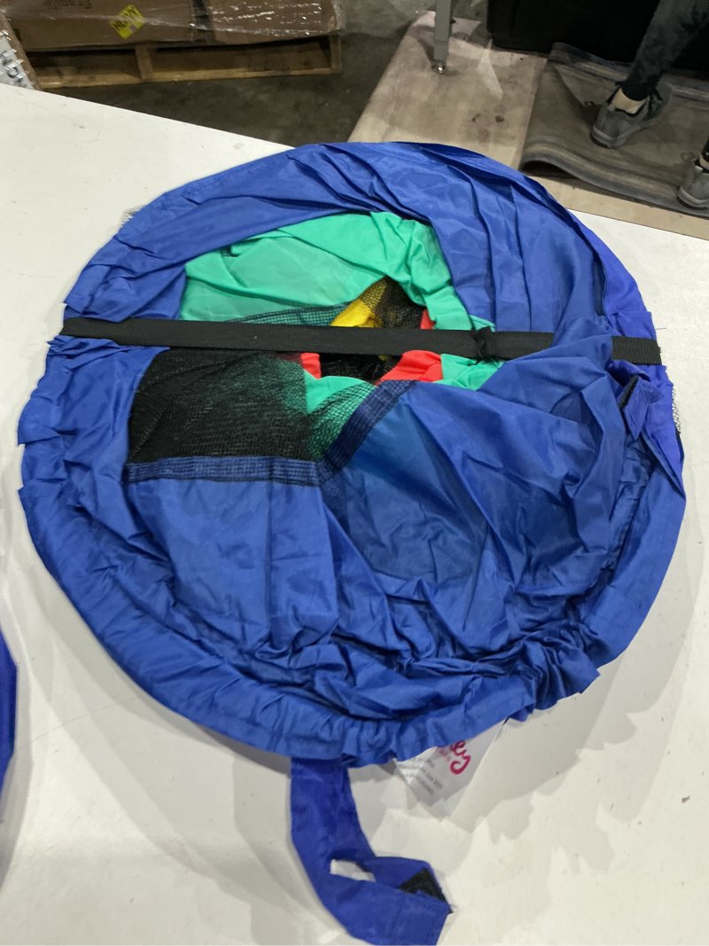 Condition photo showing Good Condition for item similar//kids play tunnel tent for toddlers, colorful pop up crawl tunnel toy tent for baby infant children or dog cat pets, indoor & outdoor toys for boy and girl backyard playset red yellow blue
